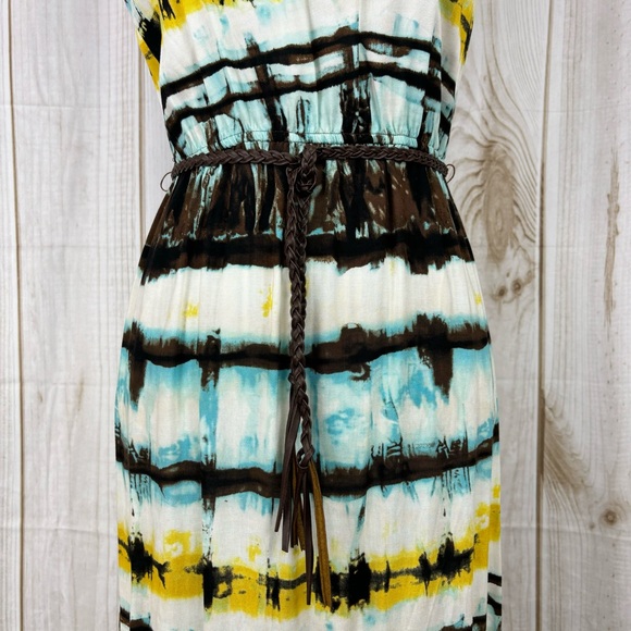 Speechless Strapless Maxi Dress Tie-Dye Relaxed Ruffle Hem Multicolor Size Small - Picture 5 of 15